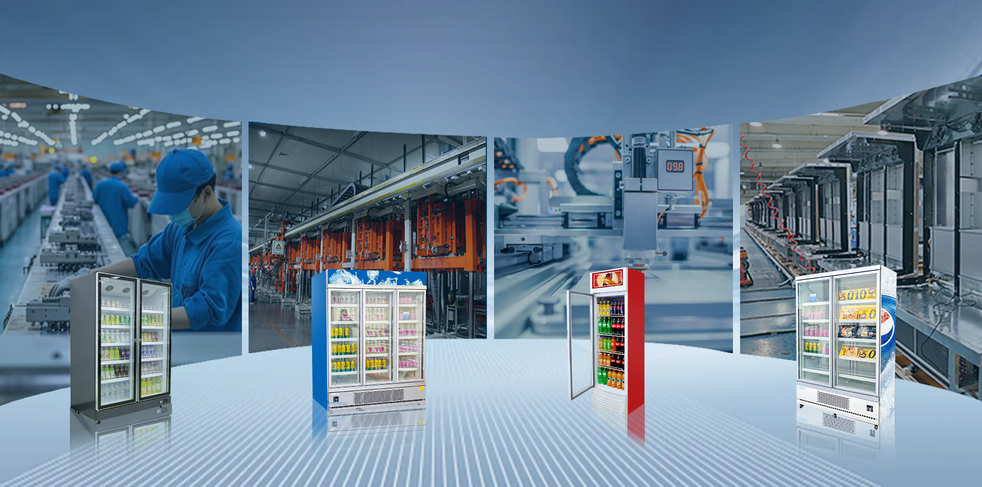 drink cooler for supermarket for supermarket display