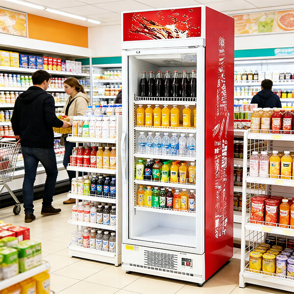 supermarket beverage cooler for chain store