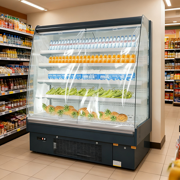 supermarket open chiller for dessert shop