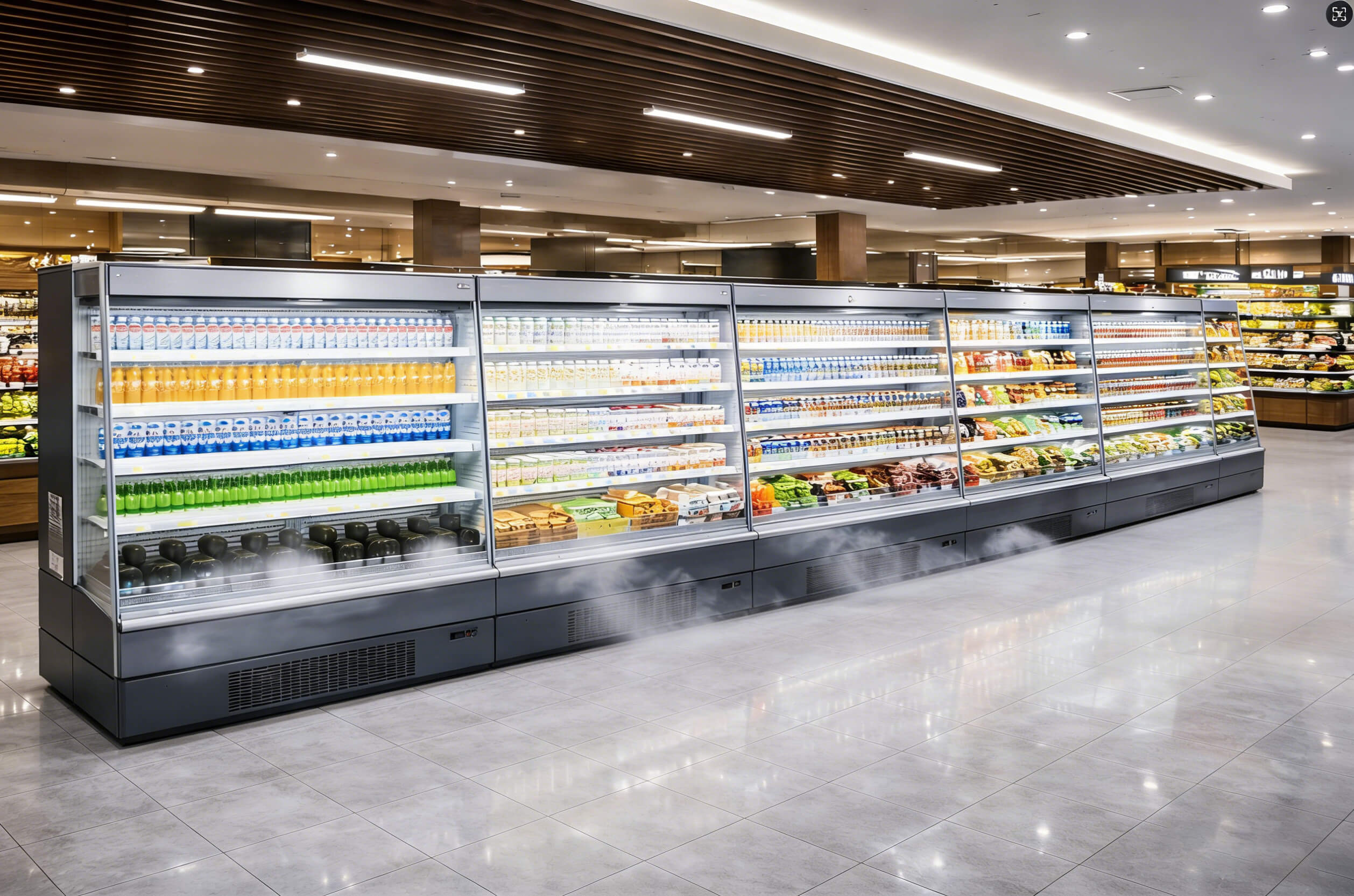 supermarket open chiller for hypermarket