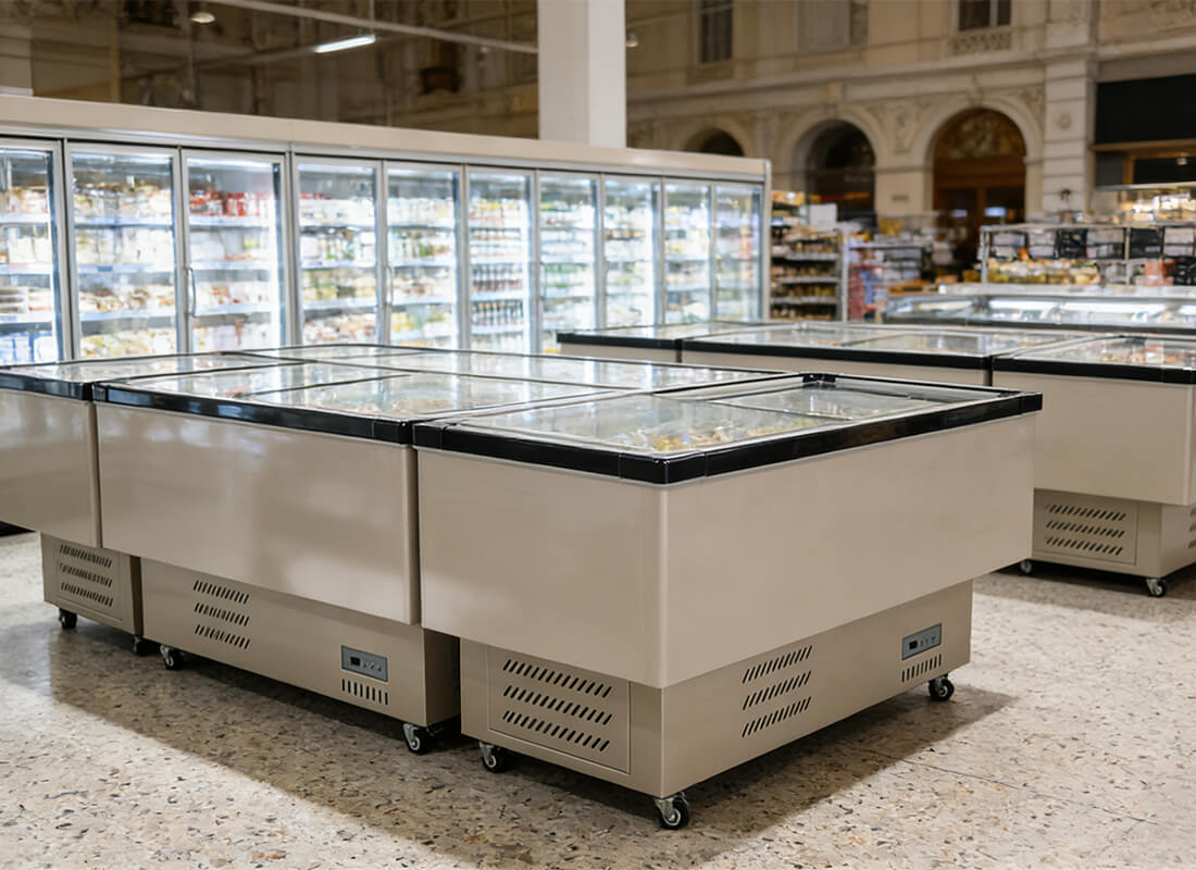 supermarket island freezer for wholesale market