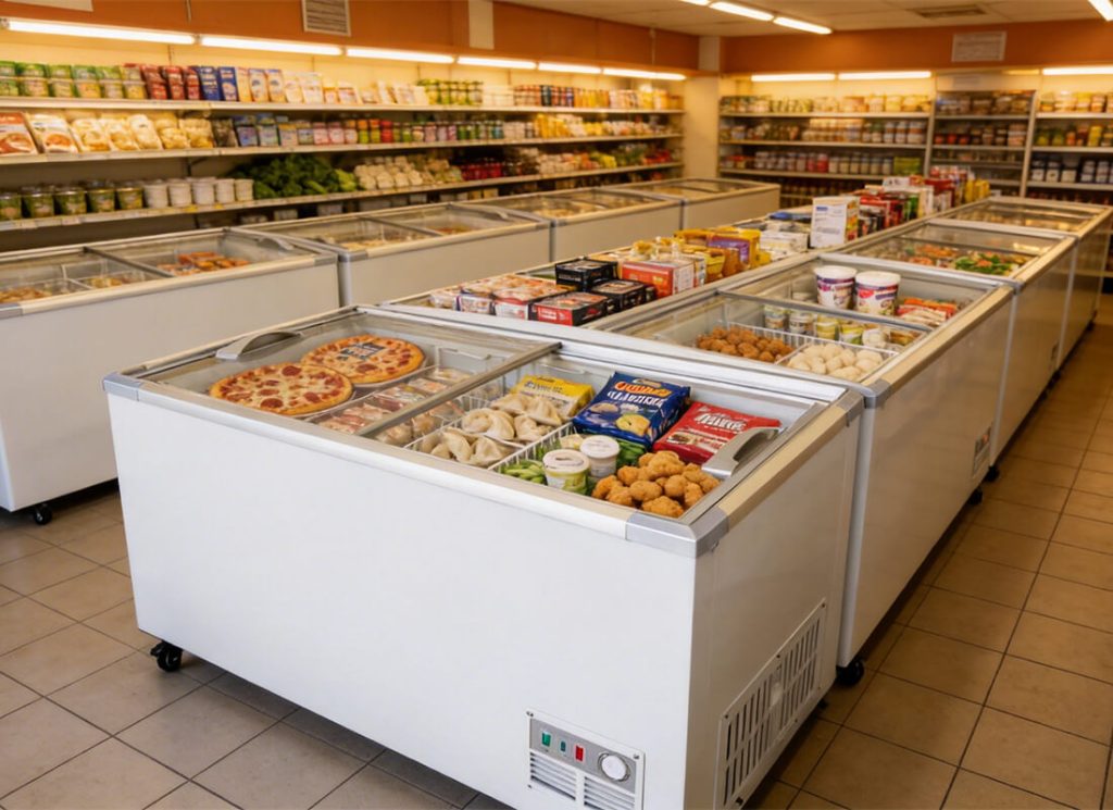 island freezer for chain store