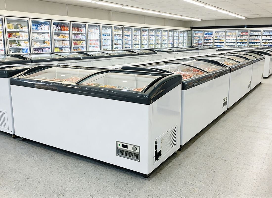 retail island freezer for convenience store